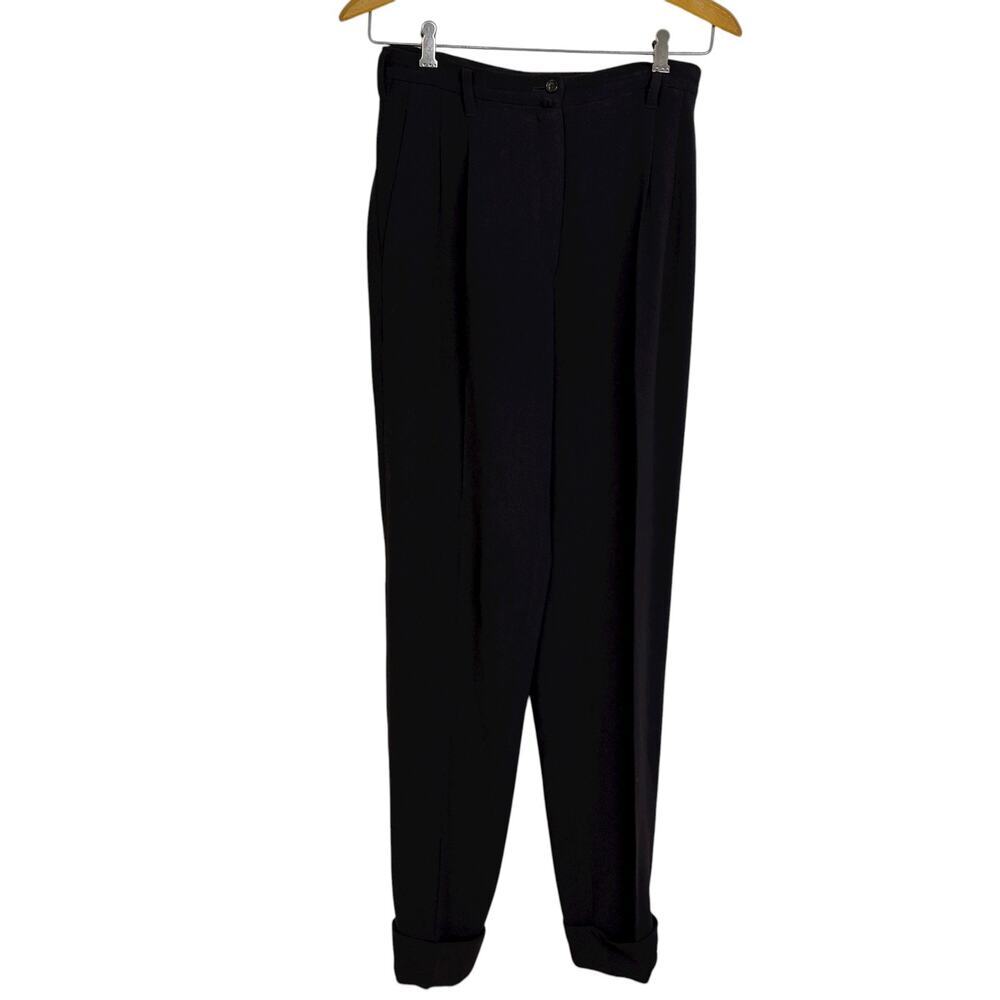 Jil Sander Wool Blend Trouser Pants Womens 28x30.5 Pleated Cuffed Career ALTERED